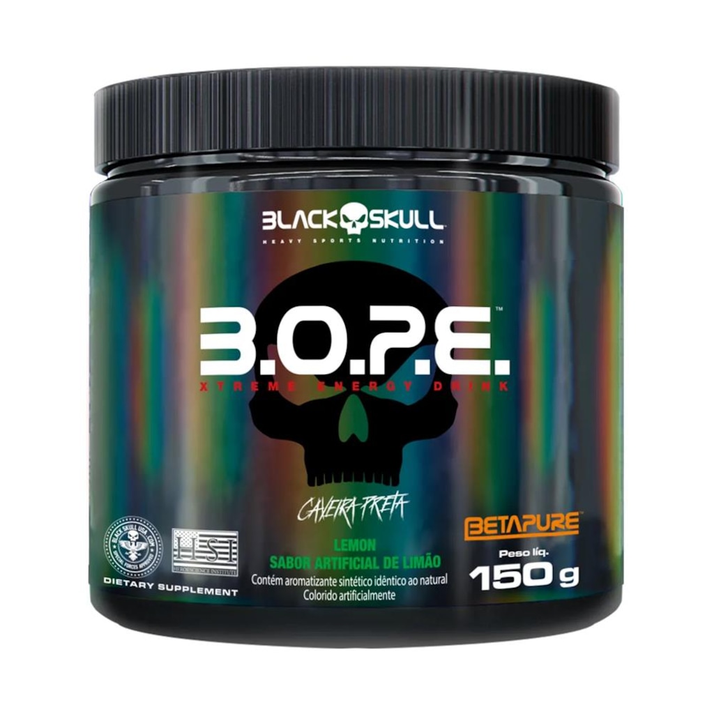 Imagem 1 do produto Pré-Treino Black Skull B.O.P.E - 150g - Energia e Foco
