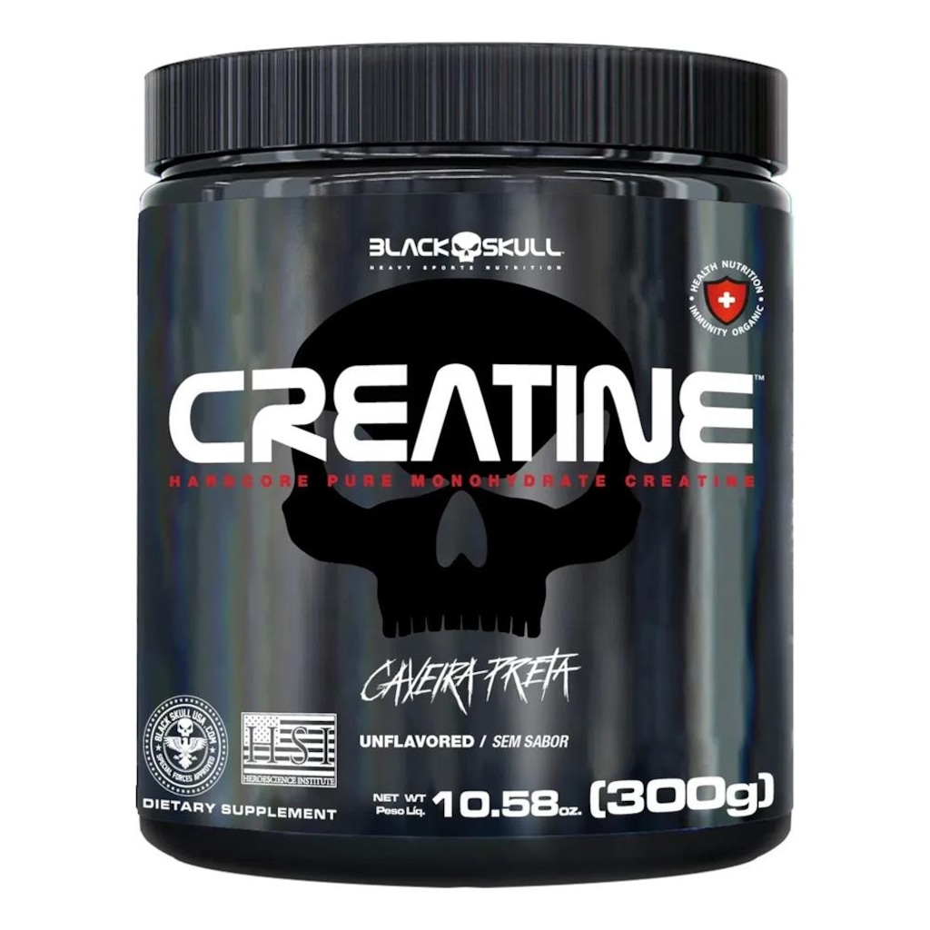 Imagem 1 do produto Creatina Monohidratada Pura Black Skull - 300g
