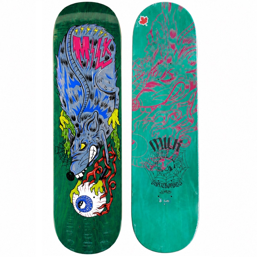 Imagem 2 do produto Skate Milk Maple Montado 8.0 Profissional Next 53mm Abec 15