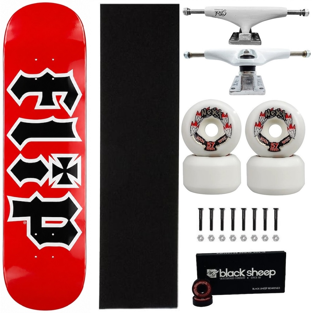 Imagem 1 do produto Skate Flip Montado 8.0 Maple Original Truck Stick 139 Next 57mm Abec 15