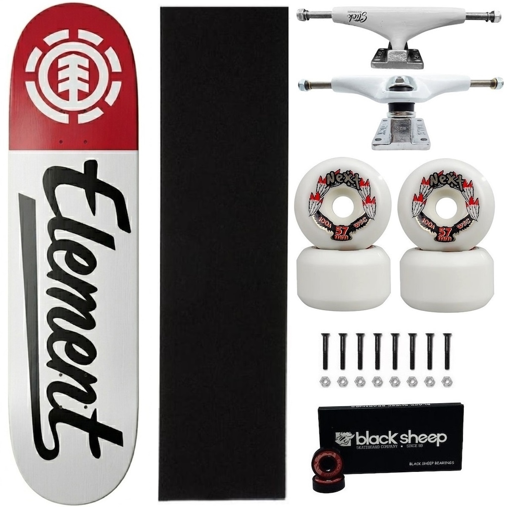 Imagem 1 do produto Skate Element Montado Maple Stick 139 Profissional Next 57mm