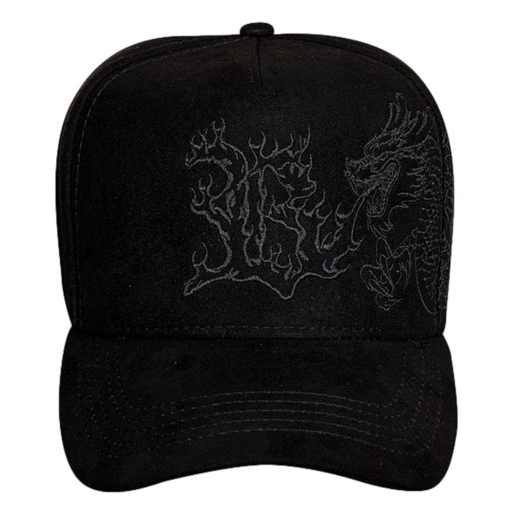 Imagem 2 do produto Boné Masculino Blck Dragão Fire Suede Aba Curva