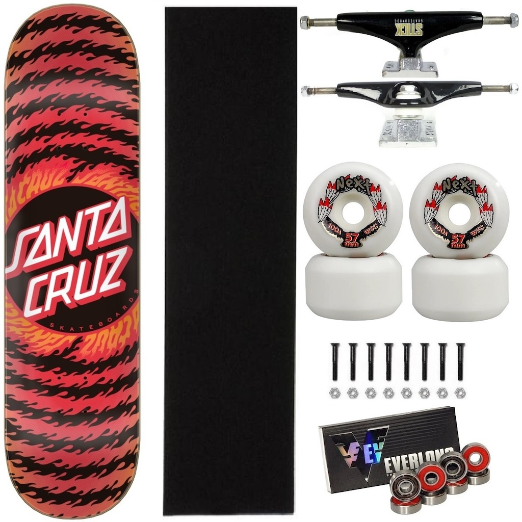 Imagem 1 do produto Skate Santa Cruz Flame Montado 8.0 Stick Next 57mm Abec 15