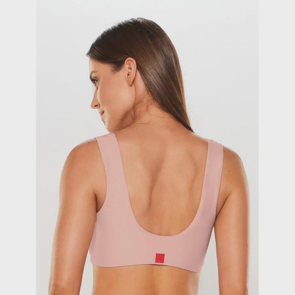 Imagem 3 do produto Top Fitness Body For Sure Alça Reta Larga Liso Blush - Feminino
