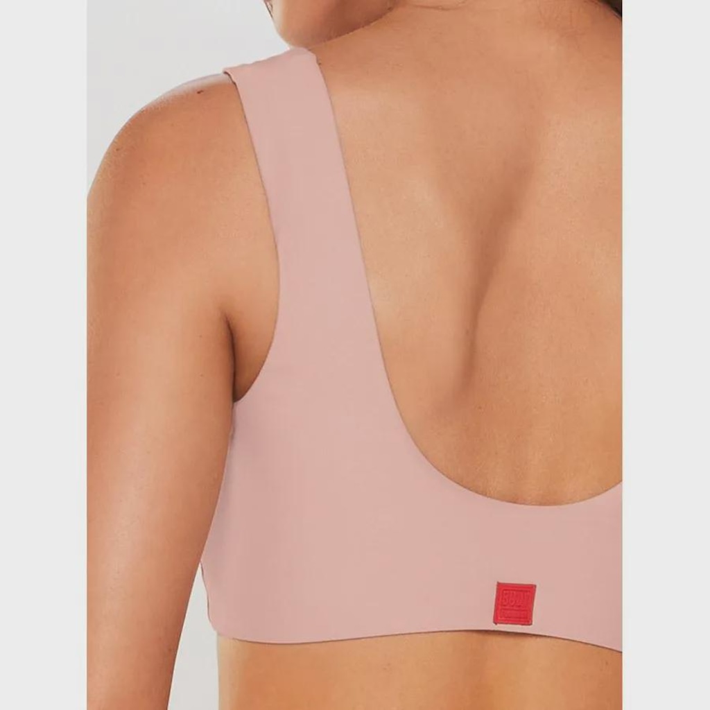 Imagem 5 do produto Top Fitness Body For Sure Alça Reta Larga Liso Blush - Feminino