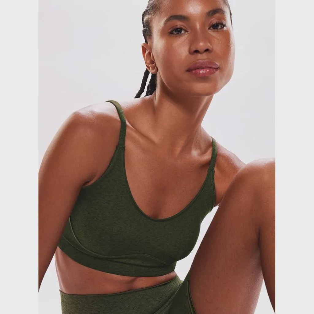Imagem 1 do produto Top Alça Reta Body For Sure Liso Olive Tree - Feminino