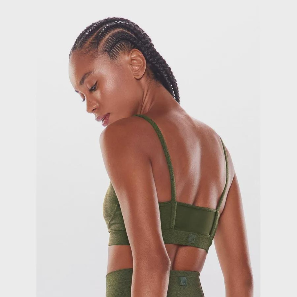 Imagem 3 do produto Top Alça Reta Body For Sure Liso Olive Tree - Feminino