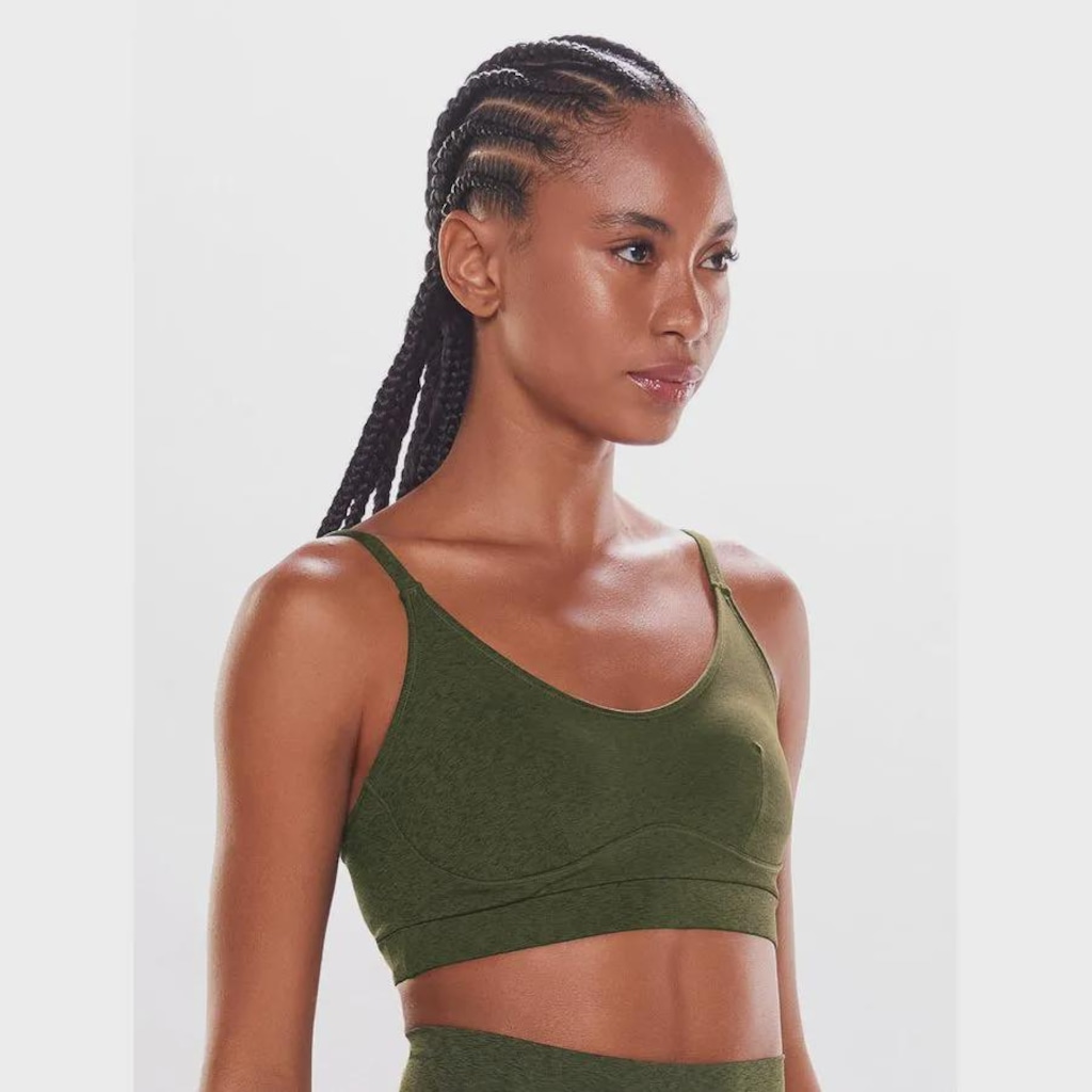 Imagem 4 do produto Top Alça Reta Body For Sure Liso Olive Tree - Feminino
