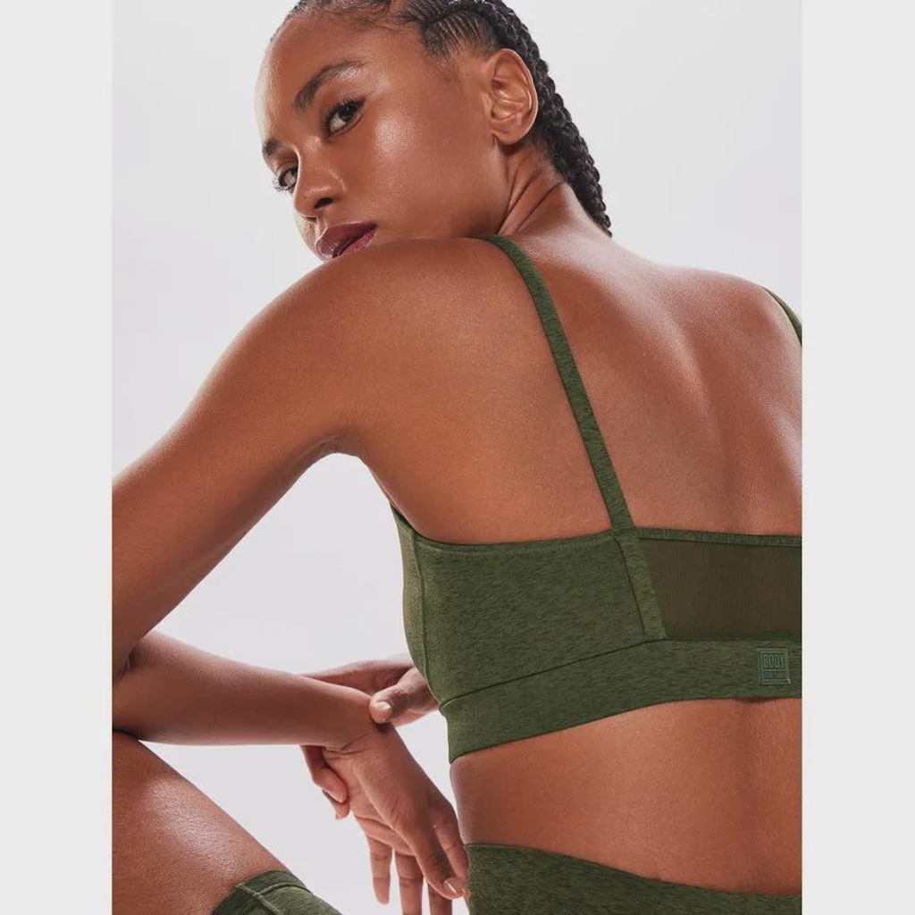 Imagem 5 do produto Top Alça Reta Body For Sure Liso Olive Tree - Feminino