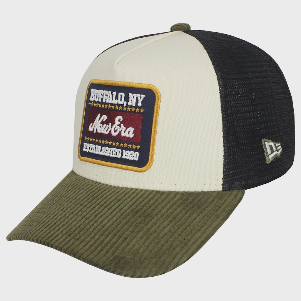 Imagem 1 do produto Boné Masculino New Era Patch Cord EF Trucker Beige Navy - Aba Curva