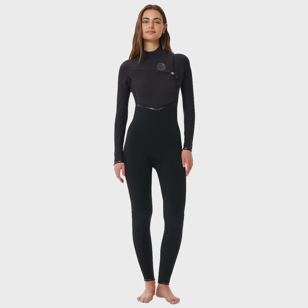 Imagem 2 do produto Long John Rip Curl Feminino E-Bomb Chest Zip Black - 3/2mm