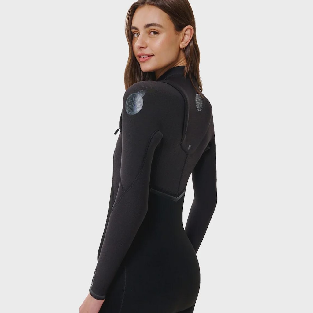 Imagem 4 do produto Long John Rip Curl Feminino E-Bomb Chest Zip Black - 3/2mm
