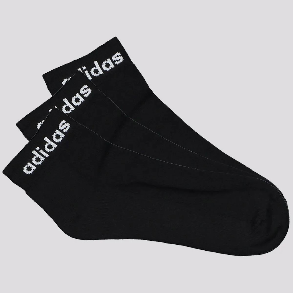 Imagem 1 do produto Kit 6 Pares de Meia Cano Baixo adidas Logo Linear Ankle - Unissex