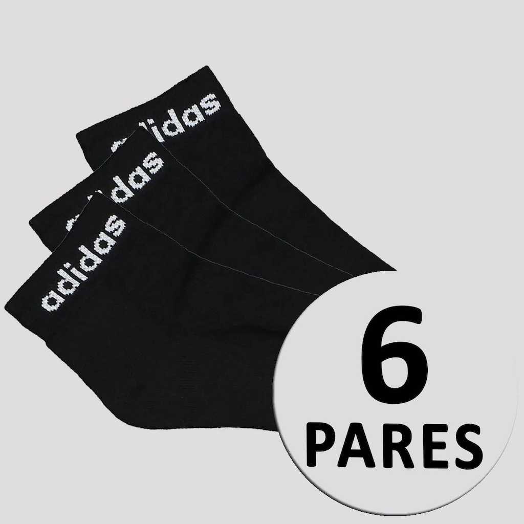 Imagem 2 do produto Kit 6 Pares de Meia Cano Baixo adidas Logo Linear Ankle - Unissex