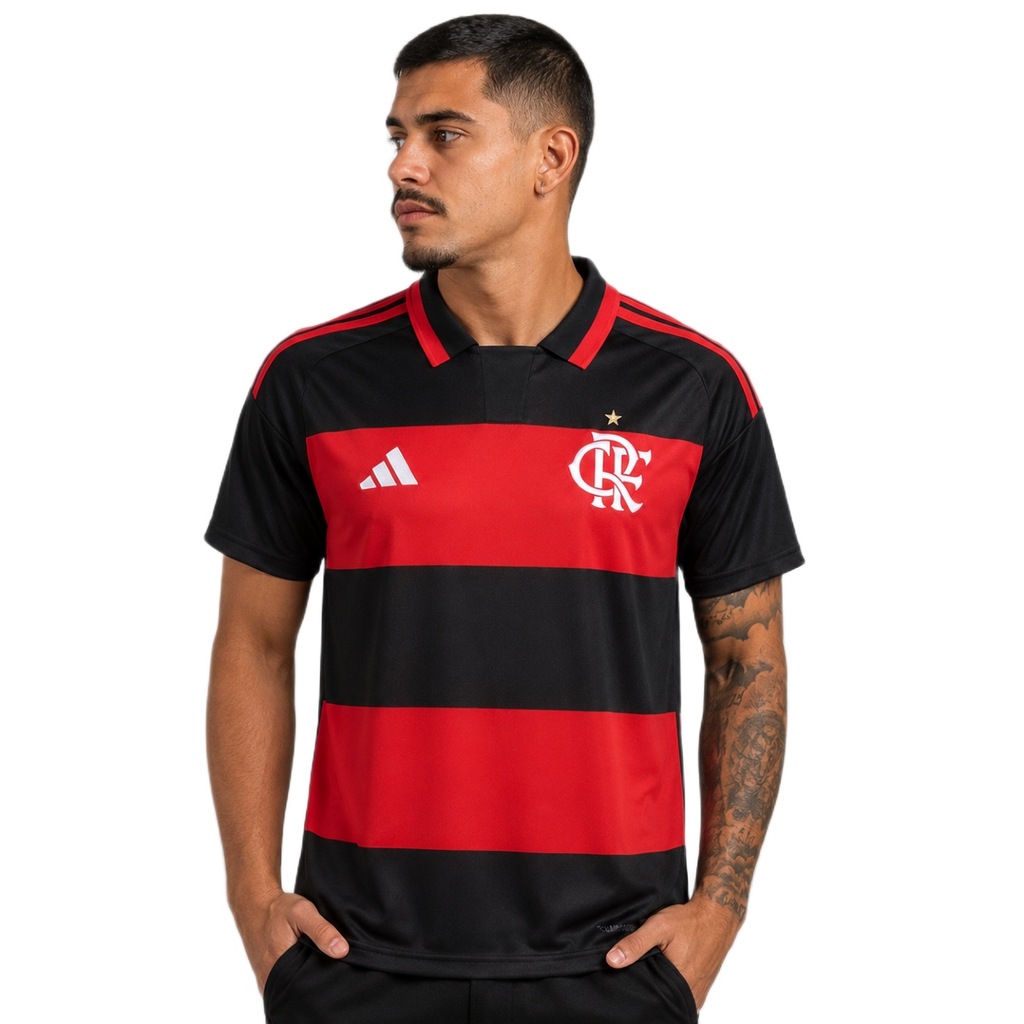 Imagem 2 do produto Camisa do Flamengo adidas 2026 Uniforme 1 Torcedor - Masculina