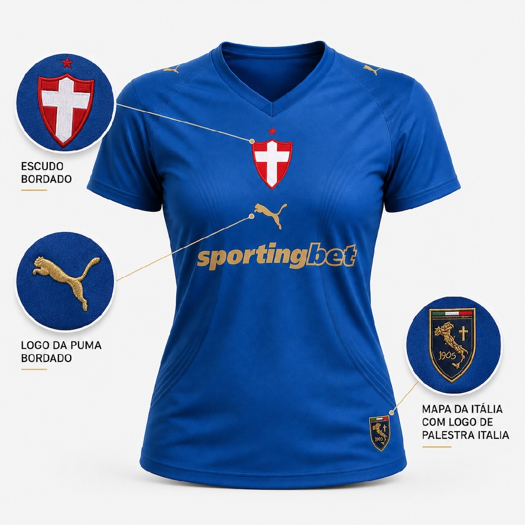Imagem 4 do produto Camisa do Palmeiras Puma 2026/27 Uniforme 3 Torcedor - Feminina
