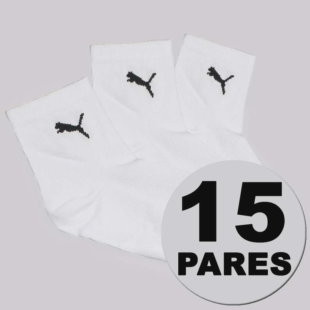Imagem 2 do produto Kit 15 Pares de Meia Puma Cano Médio