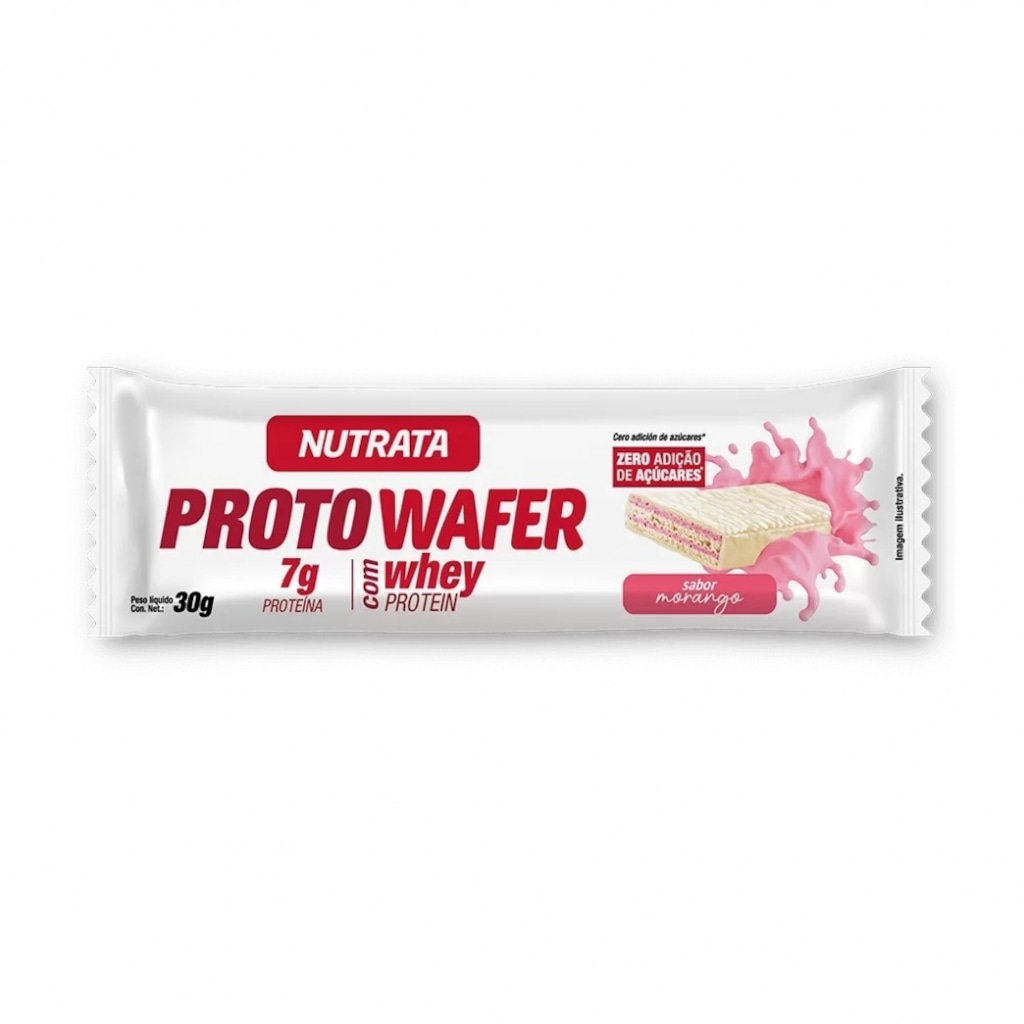 Imagem 1 do produto Proto Wafer Nutrata Morango - 30g