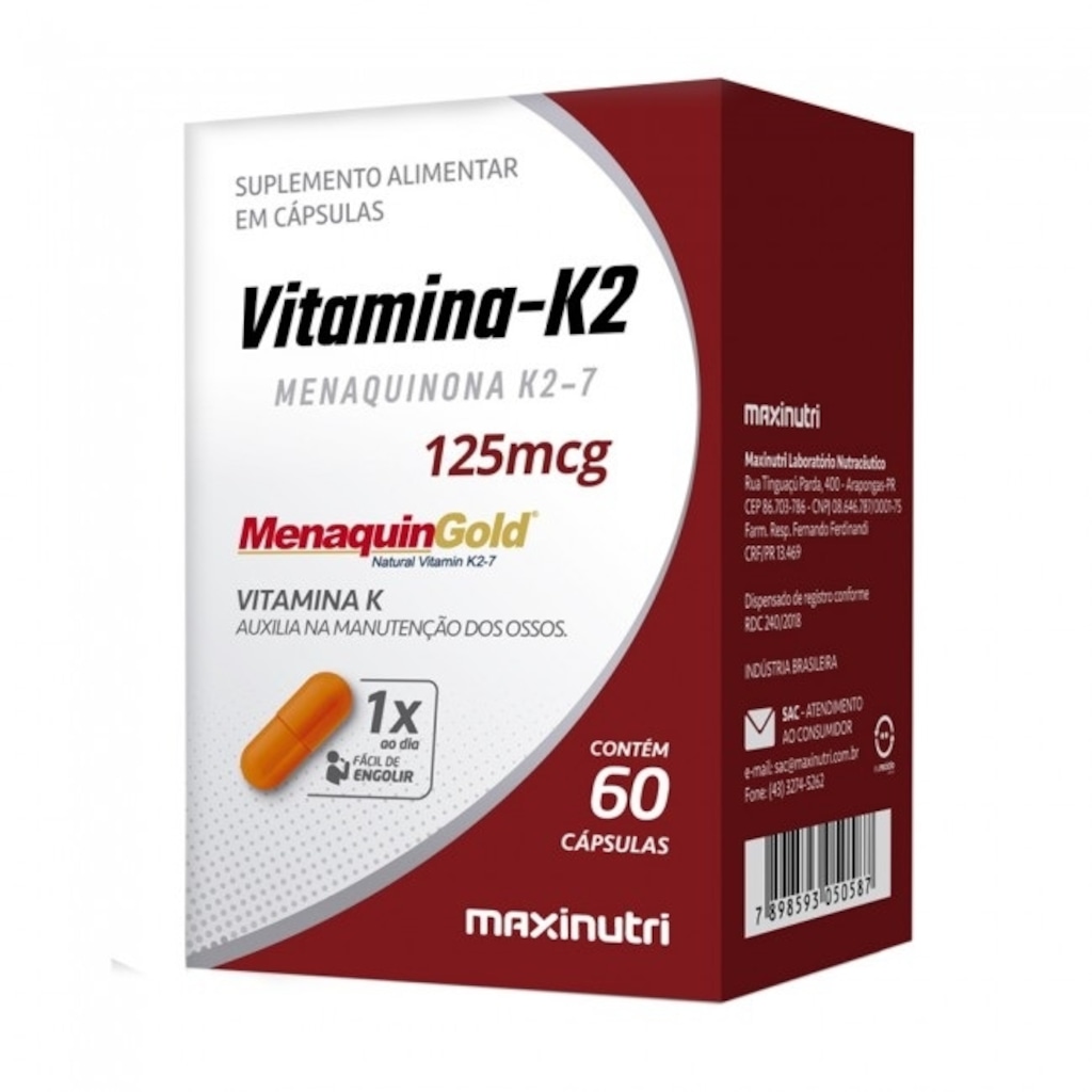 Imagem 1 do produto Vitamina K2 Maxinutri 60 caps