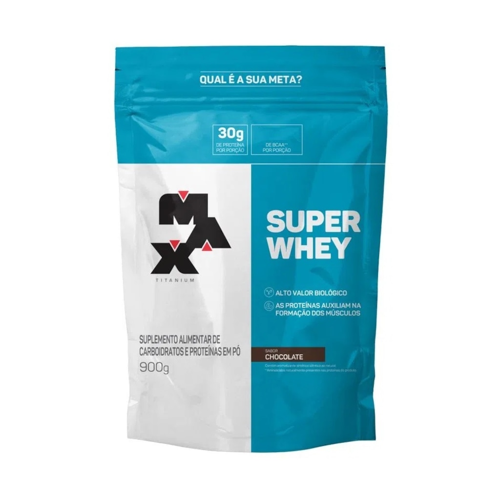 Imagem 1 do produto Super Whey Max Titanium Refil Chocolate 900g