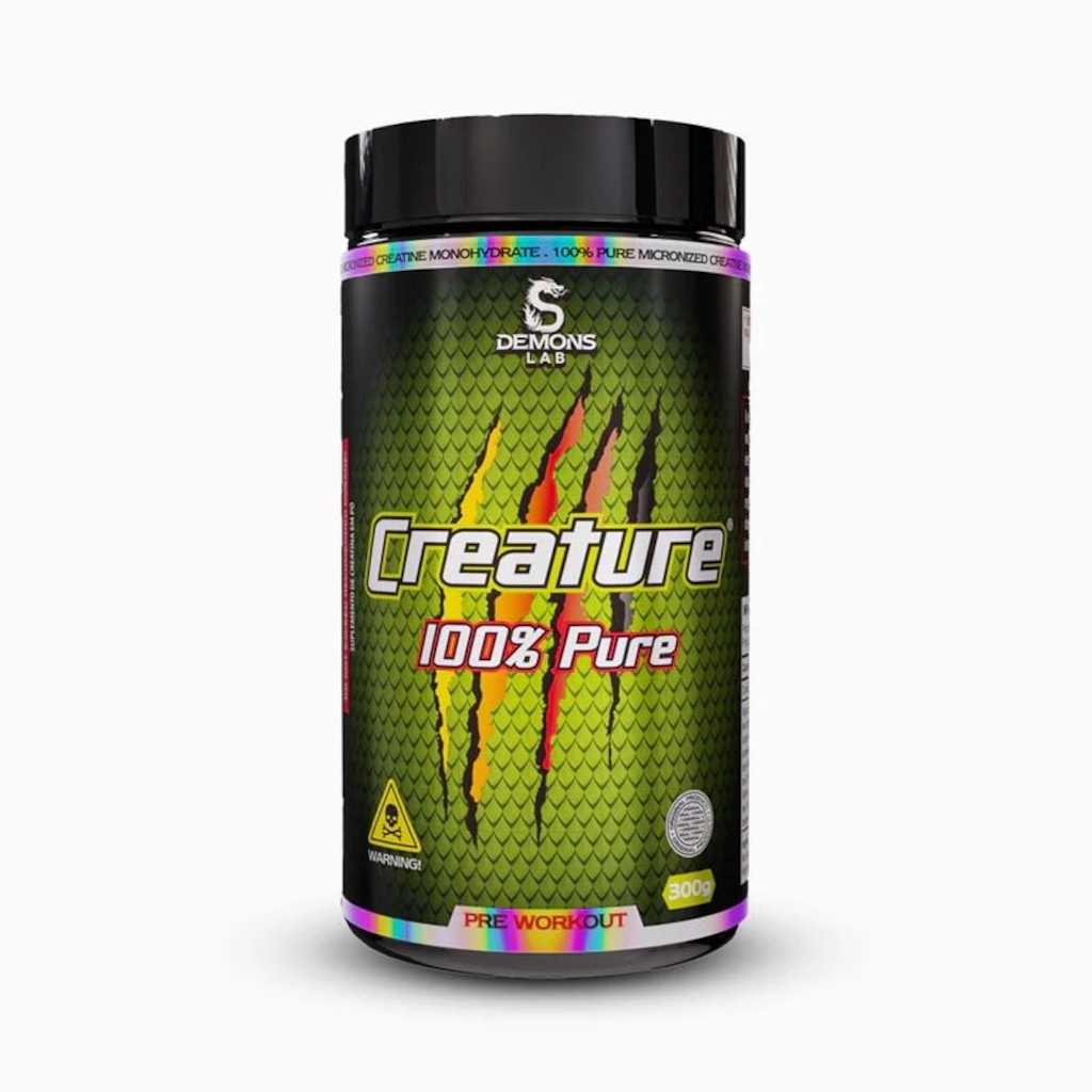 Imagem 1 do produto Creatina Monohidratada Demons Lab Creature 100% Pure 300g