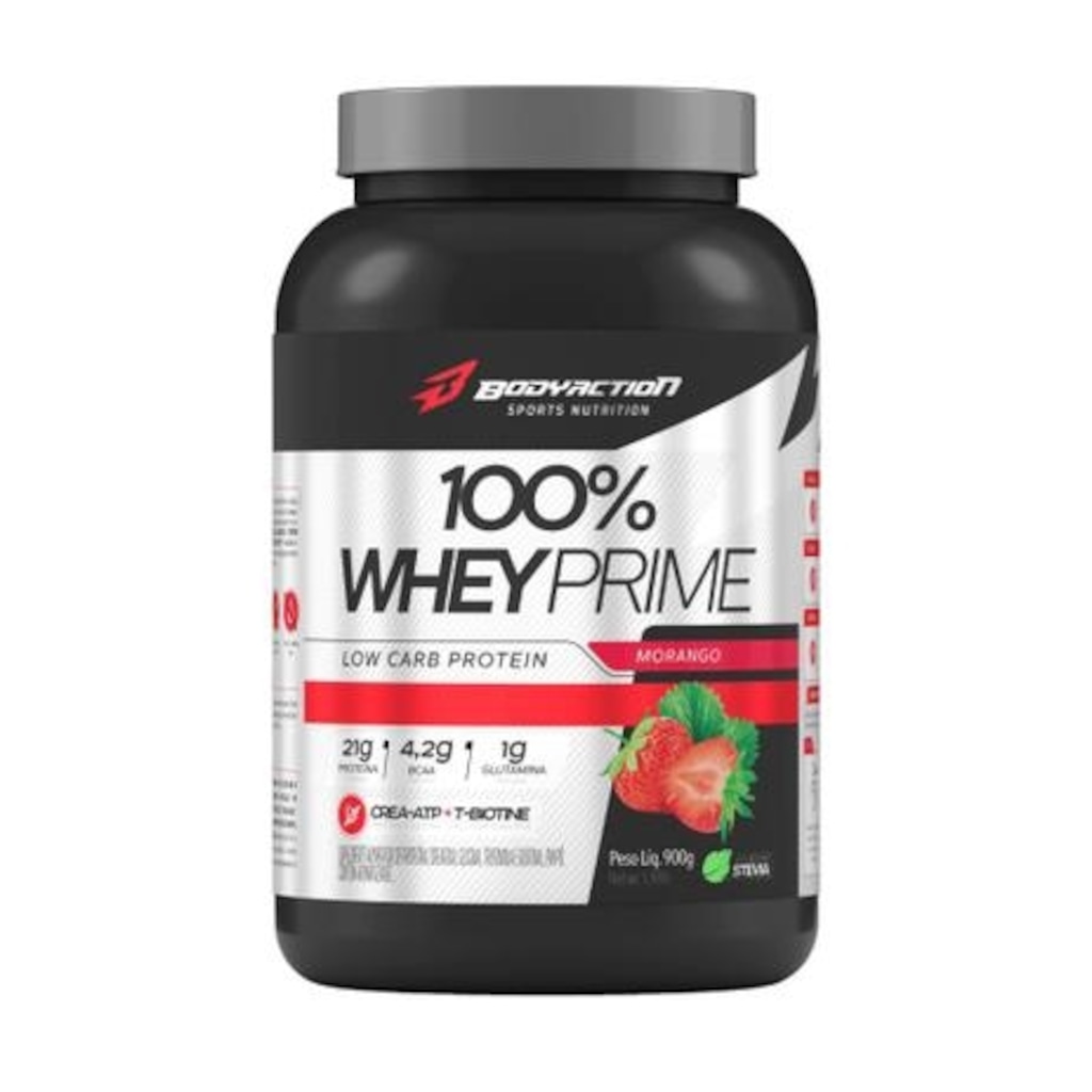 Imagem 1 do produto 100% Whey Prime Body Action Morango 900g