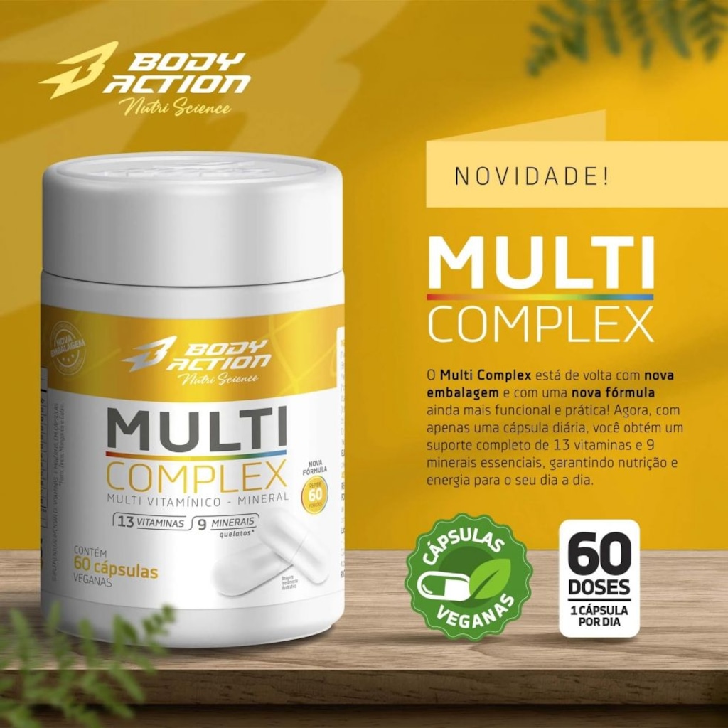 Imagem 3 do produto Multivitamínico Complex Body Action 60 caps