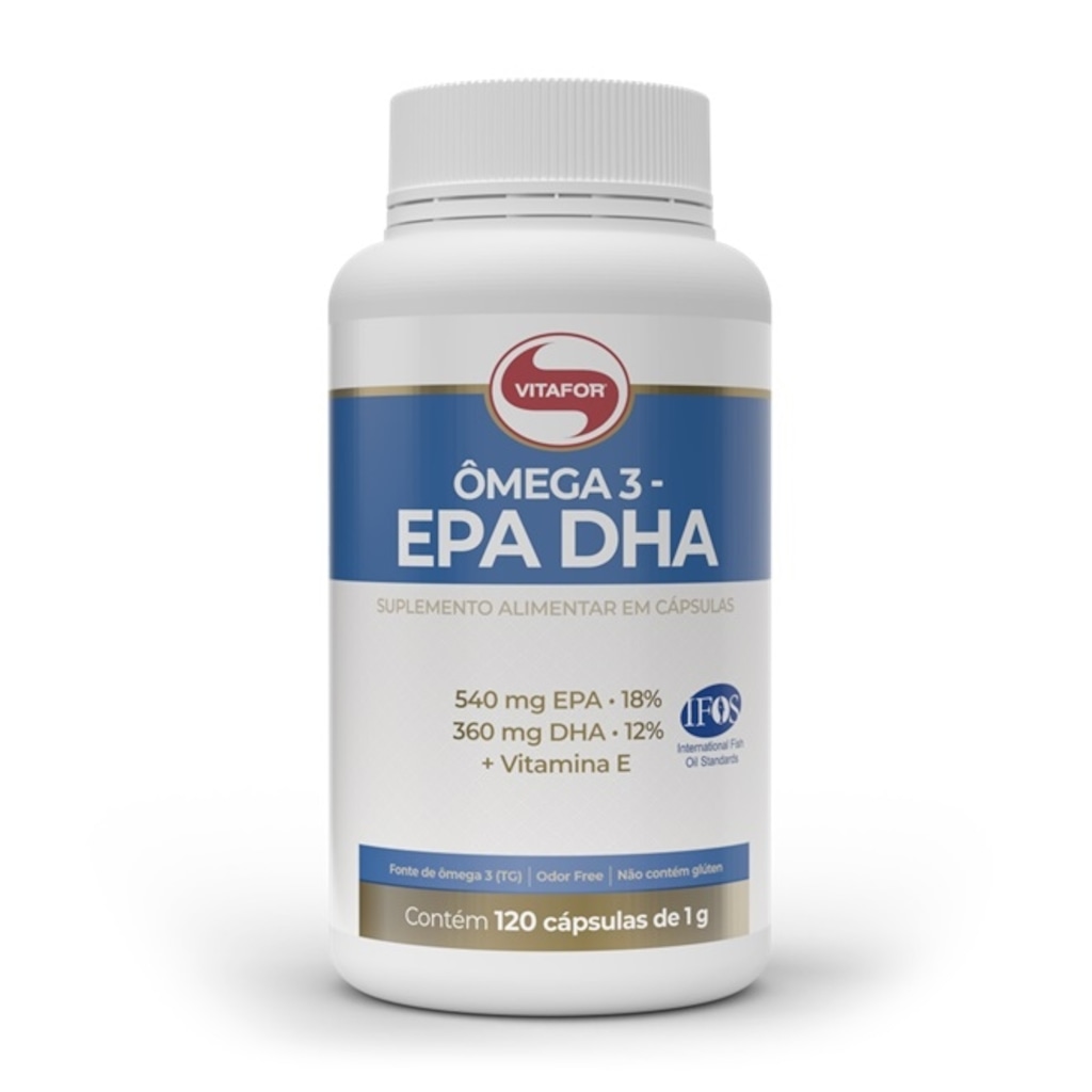 Imagem 1 do produto Ômega 3 EPA DHA 1g Vitafor 120 Caps