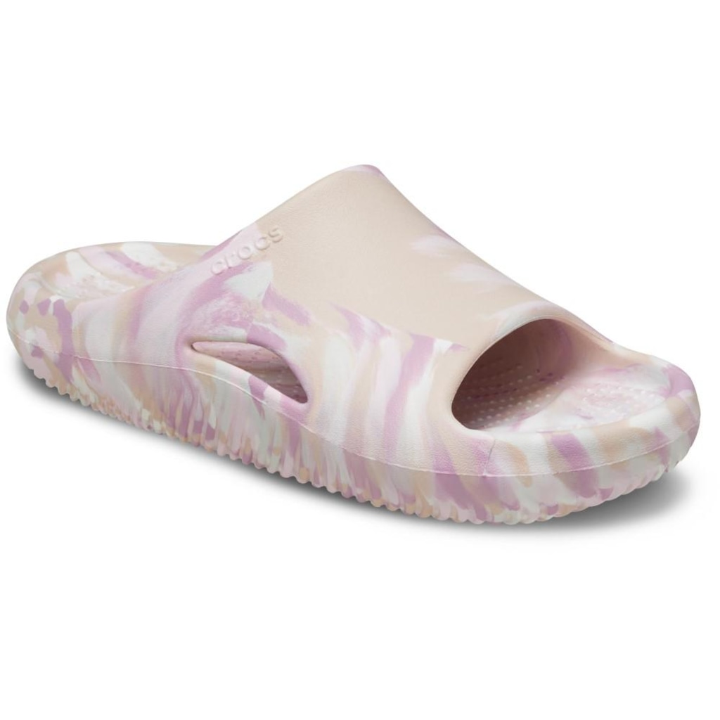 Imagem 2 do produto Sandália Crocs Mellow Recovery Marbled Slide Quartz - Unissex