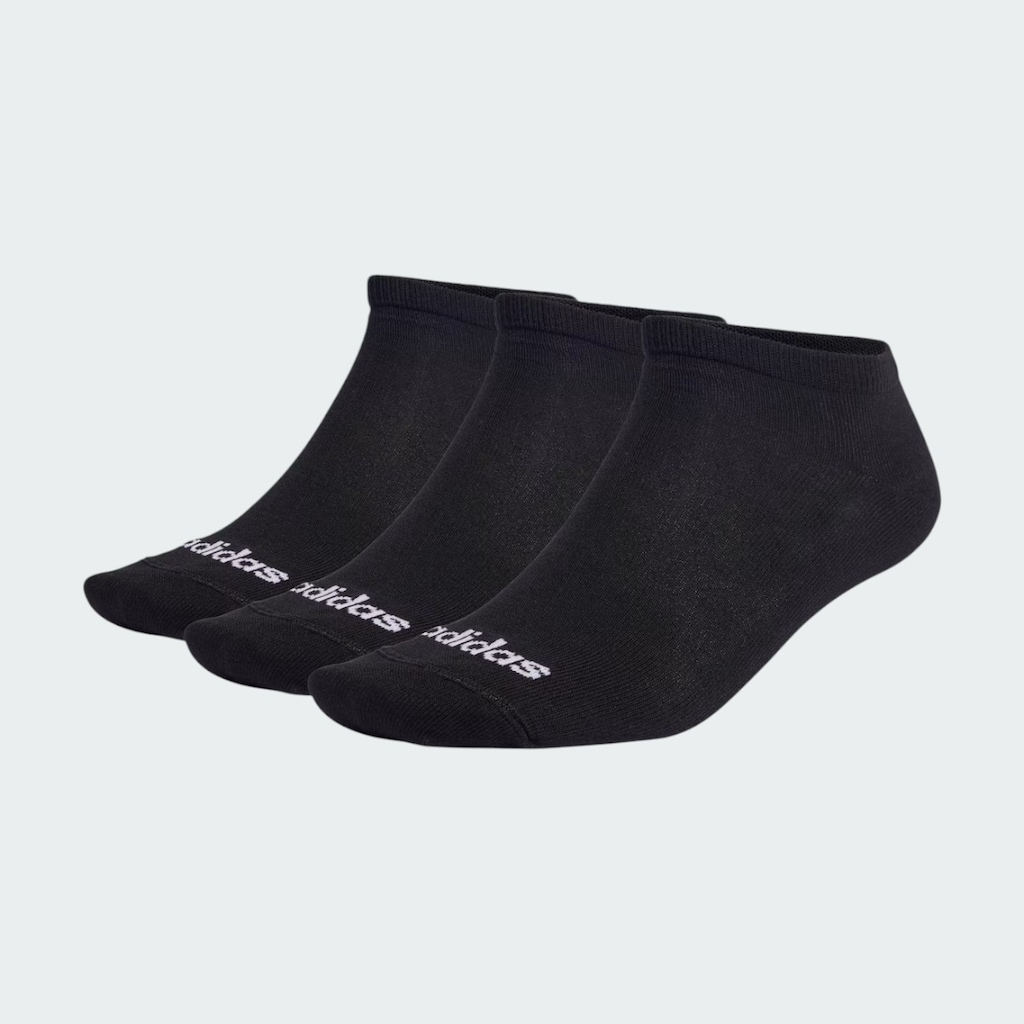 Imagem 1 do produto Kit Meias adidas Fina Linear Soquete com 3 Pares - Adulto
