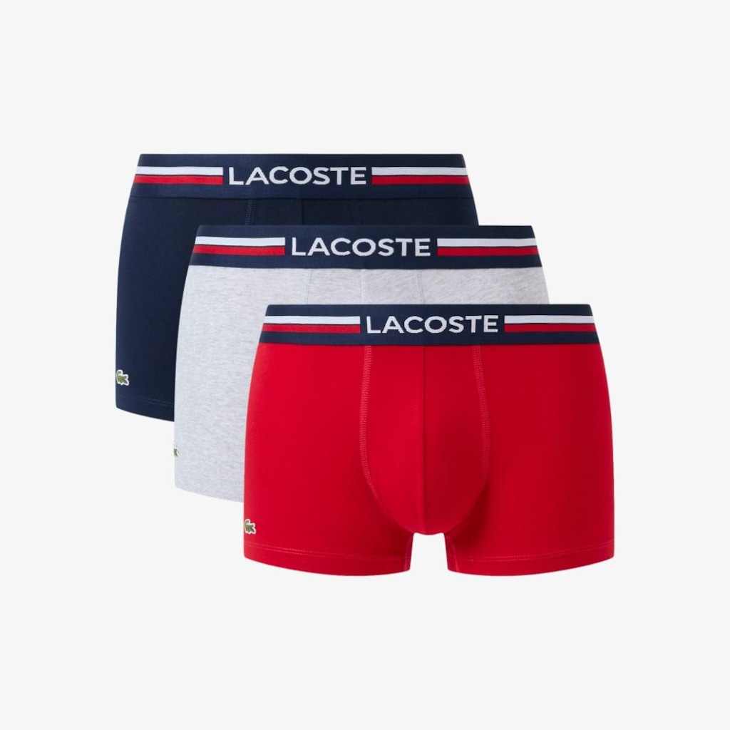 Imagem 5 do produto Cuecas Lacoste Trunk Stretch 3-Pack
