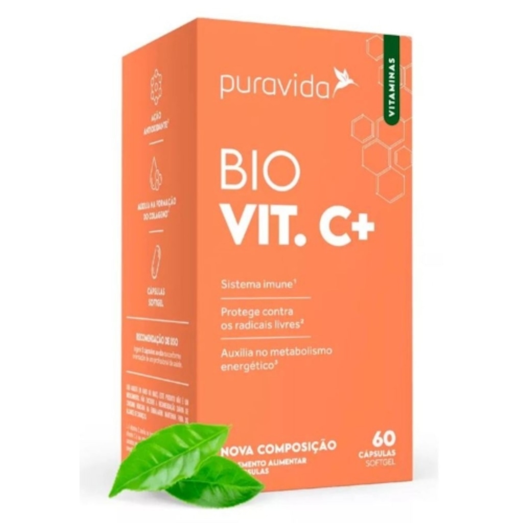 Imagem 1 do produto Bio Vit C+ Vitamina C Lipossomal (60 caps) - Pura Vida