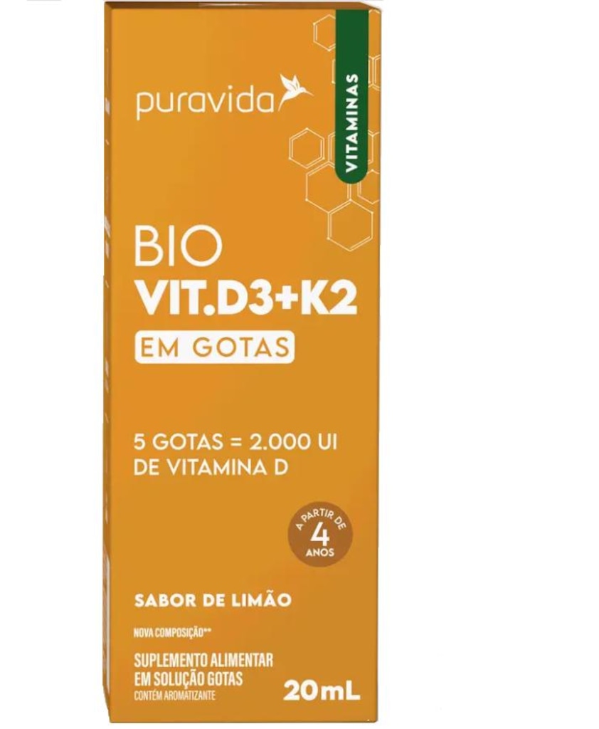 Imagem 1 do produto Bio Vit D3 + K2 (20ml) - Pura Vida