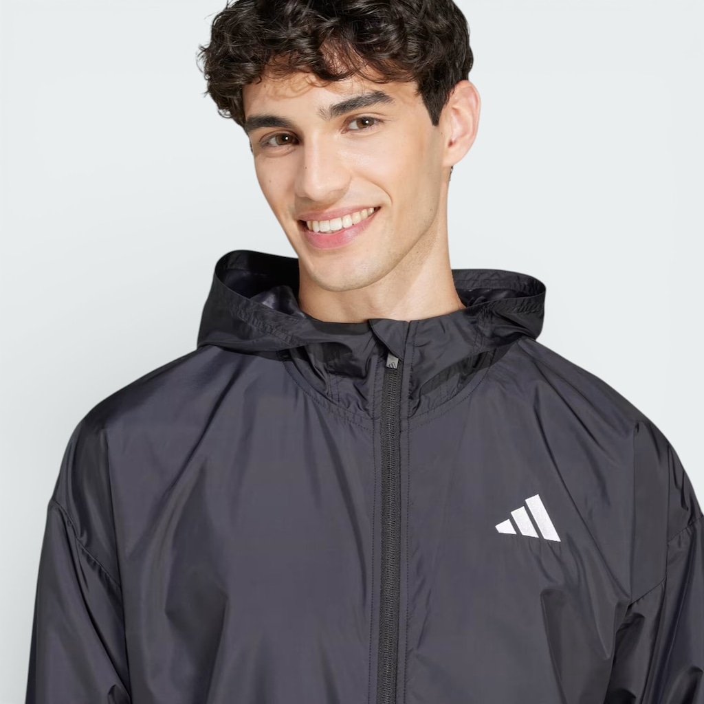 Imagem 4 do produto Jaqueta Corta Vento com Capuz adidas Essentials Big Logo e Zíper Masculina