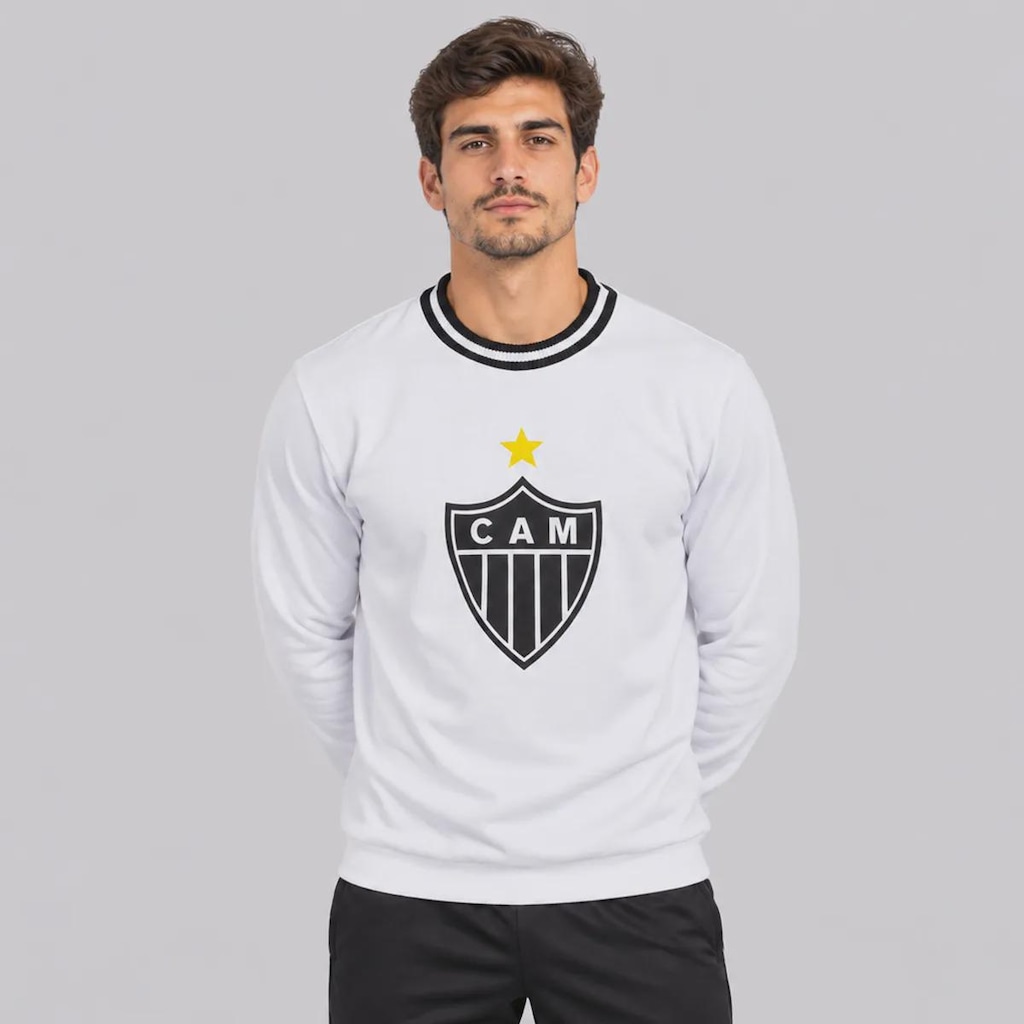 Imagem 1 do produto Blusão de Moletom Atlético Mineiro Retrô Masculino