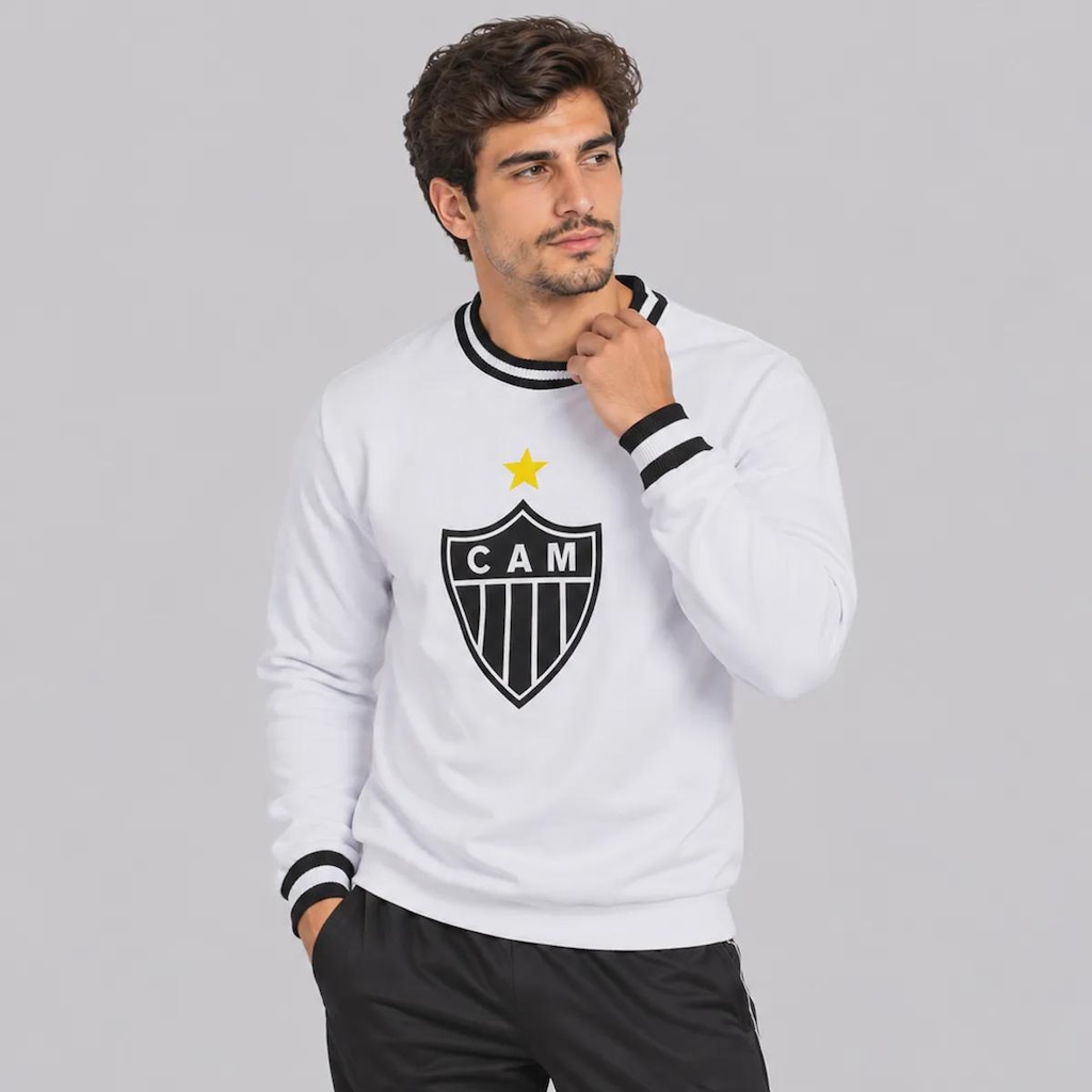Imagem 3 do produto Blusão de Moletom Atlético Mineiro Retrô Masculino