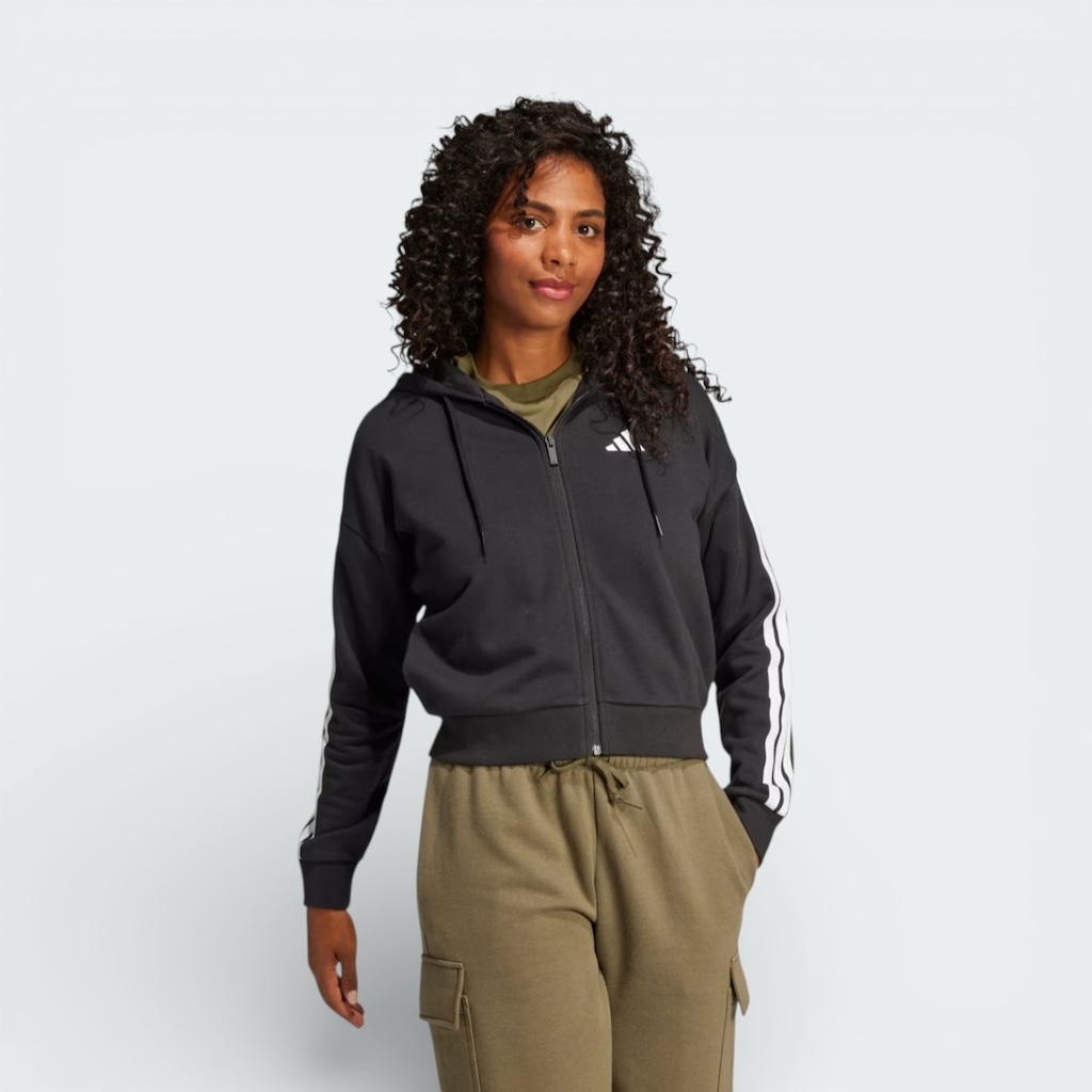 Imagem 1 do produto Jaqueta Feminina adidas 3 Stripes com Capuz