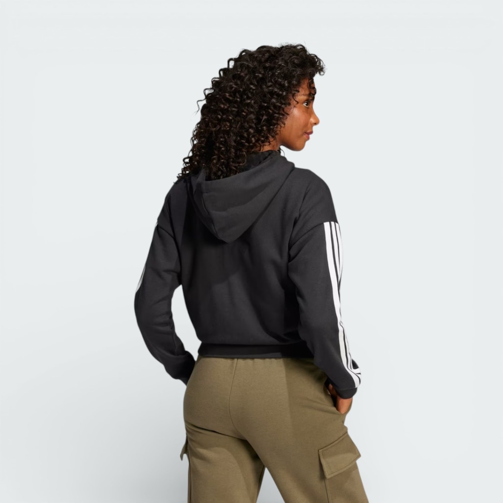 Imagem 2 do produto Jaqueta Feminina adidas 3 Stripes com Capuz
