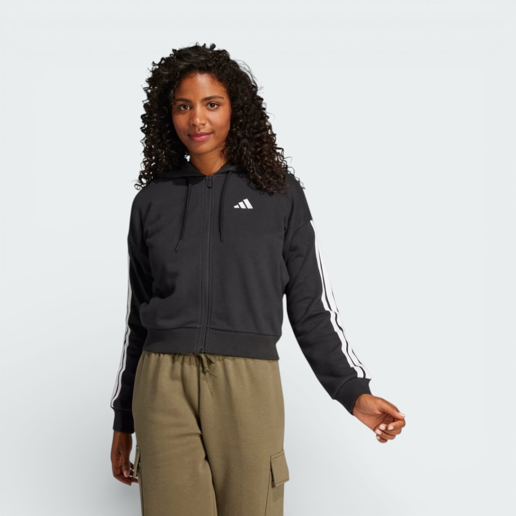 Imagem 3 do produto Jaqueta Feminina adidas 3 Stripes com Capuz