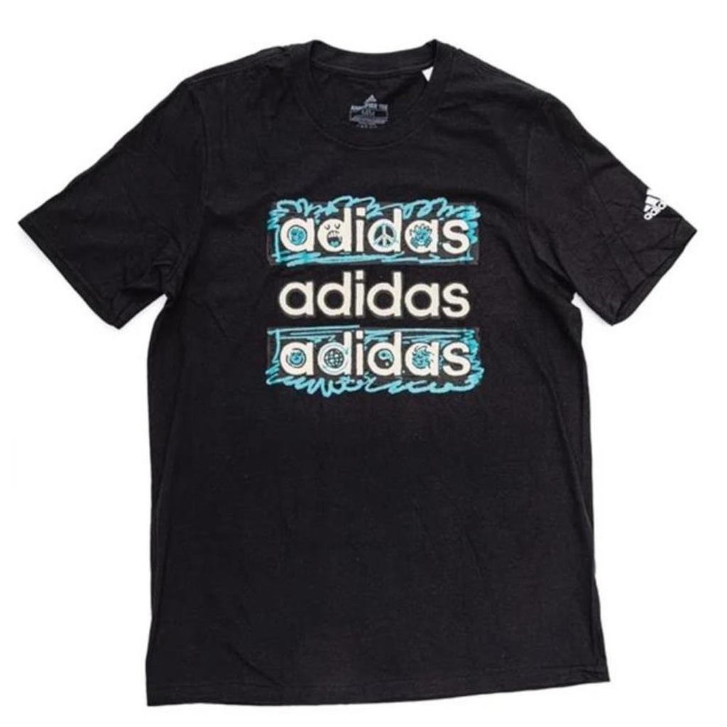 Imagem 1 do produto Camiseta Masculina Adidas Double Gola Redonda Manga Curta