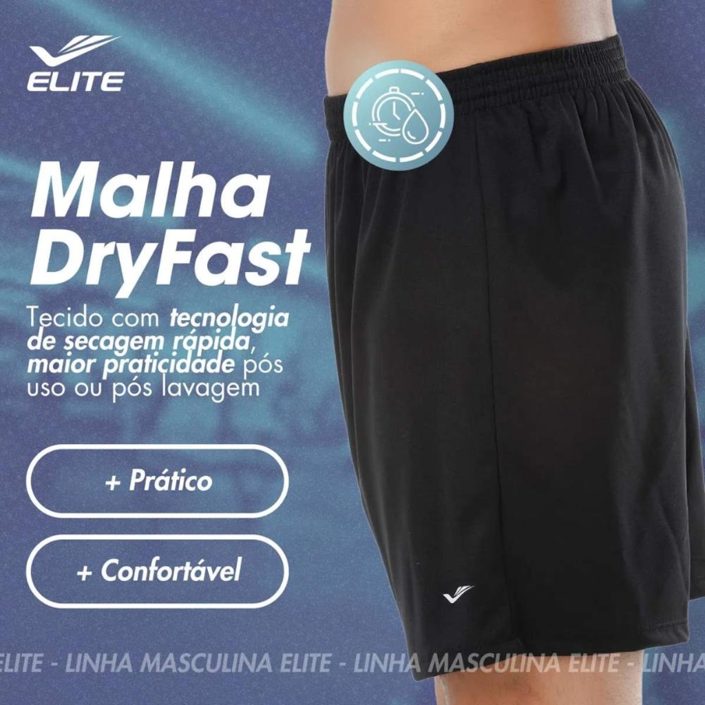 Imagem 4 do produto Short Masculino Elite Running Básico