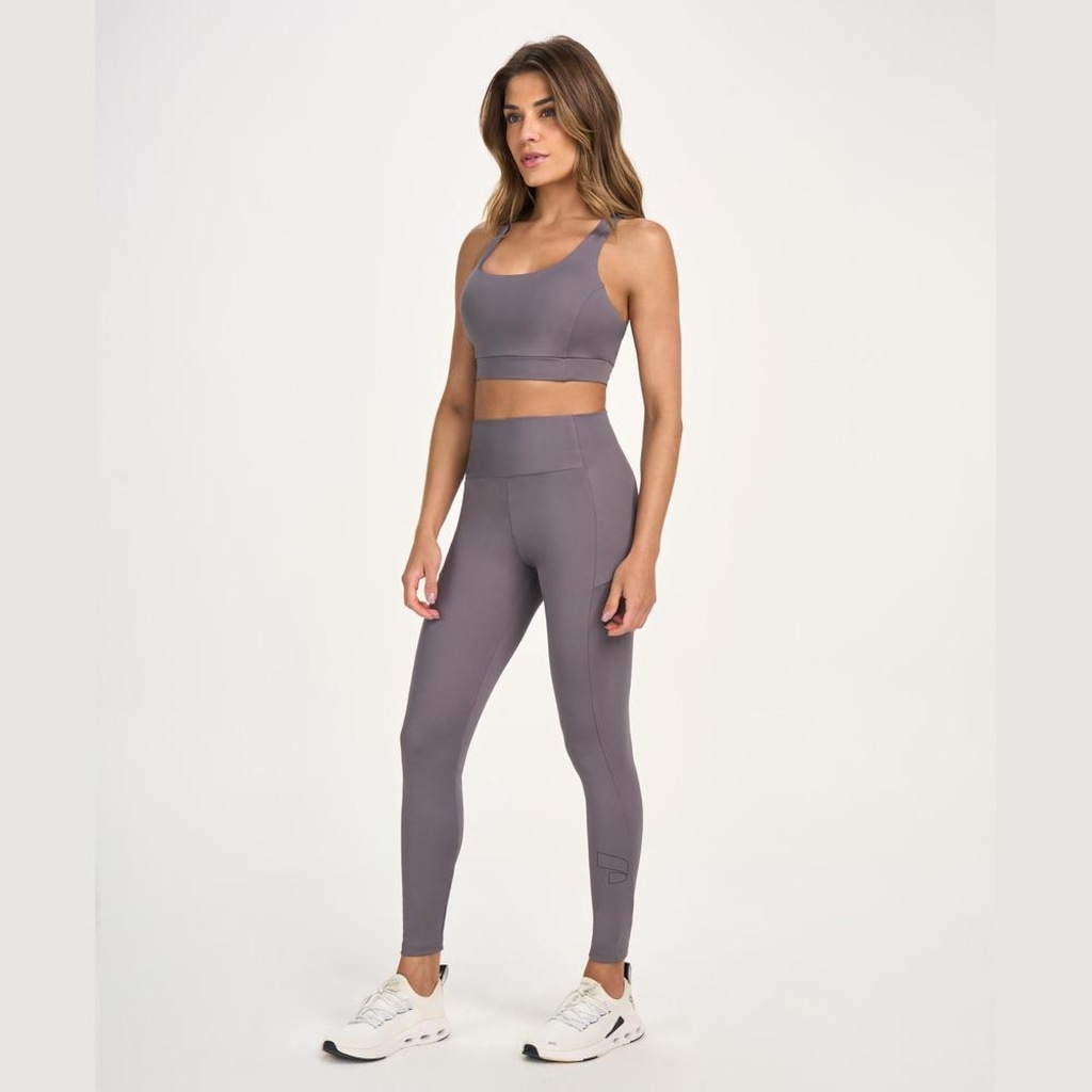 Imagem 1 do produto Calça Legging Feminina Recortes Alto Giro Academia Treino
