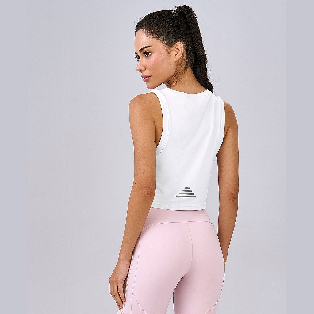Imagem 4 do produto Camiseta Regata Alto Giro Cropped Refletivo Feminina