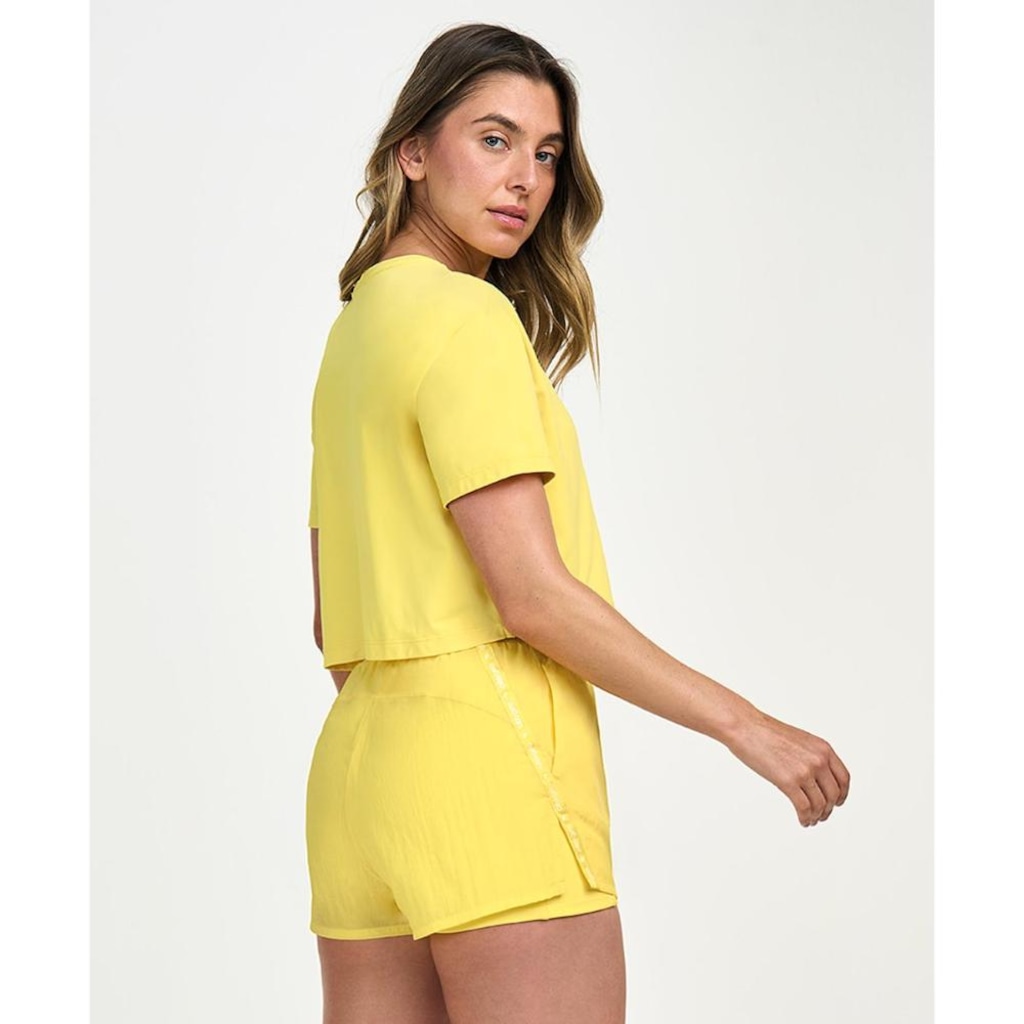 Imagem 2 do produto Cropped Ftness Alto Giro Manga Curta Logo Feminino