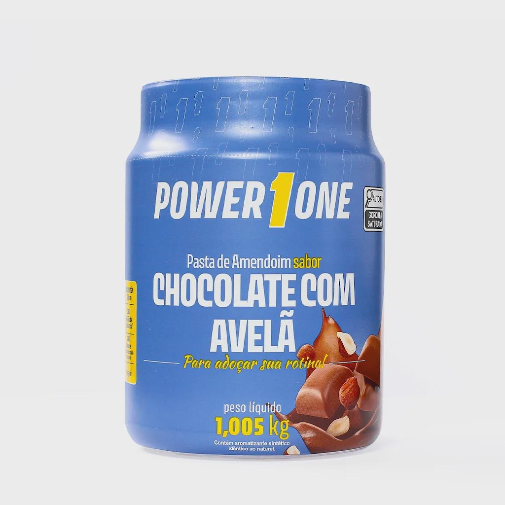 Imagem 1 do produto Pasta de Amendoim Chocolate e Avelã Power1One 1,005kg