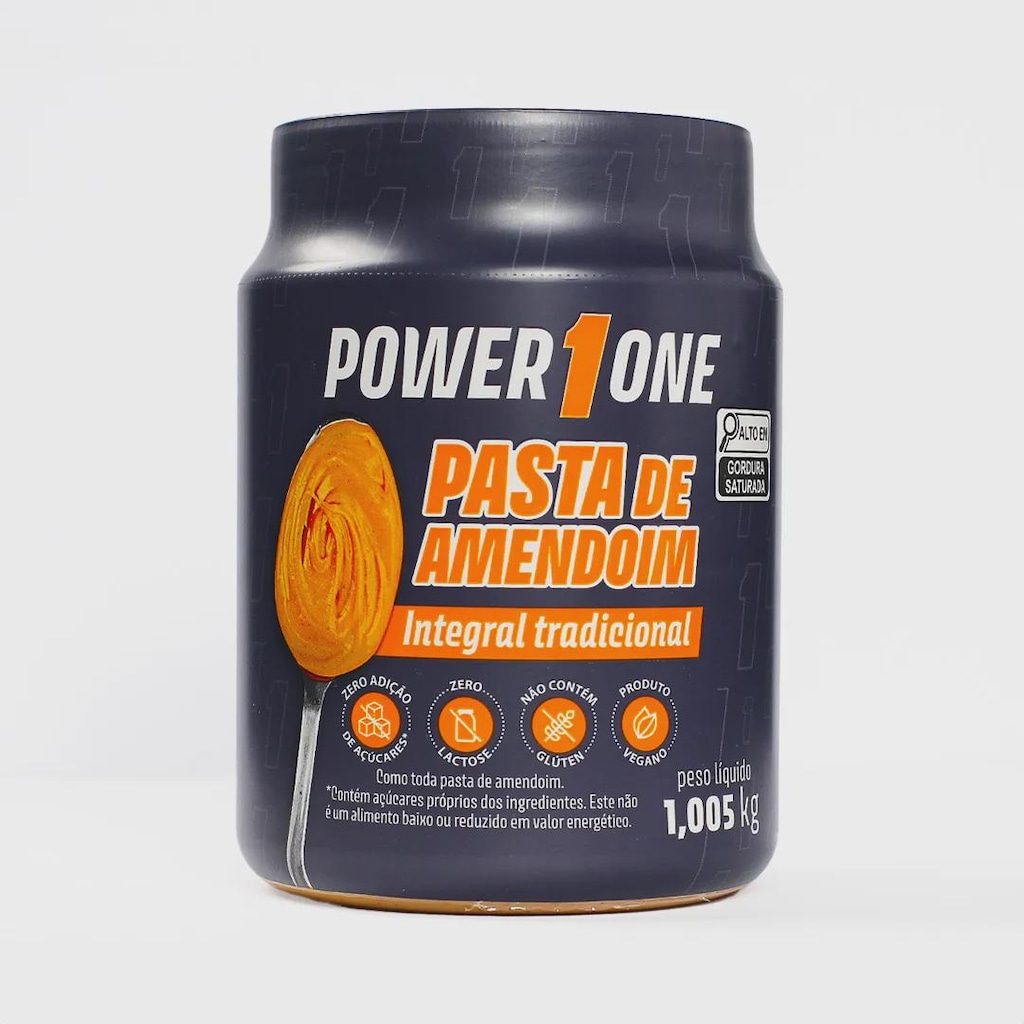 Imagem 1 do produto Pasta de Amendoim Tradicional Integral Power1One 1,005 kg