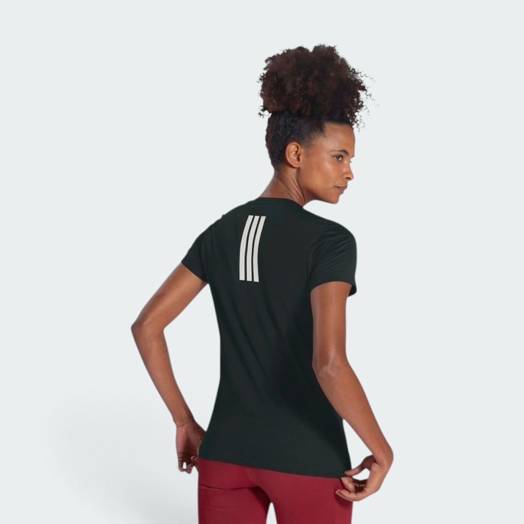 Imagem 2 do produto Camiseta adidas Treino Básica 3 Listras Poliamida Feminina