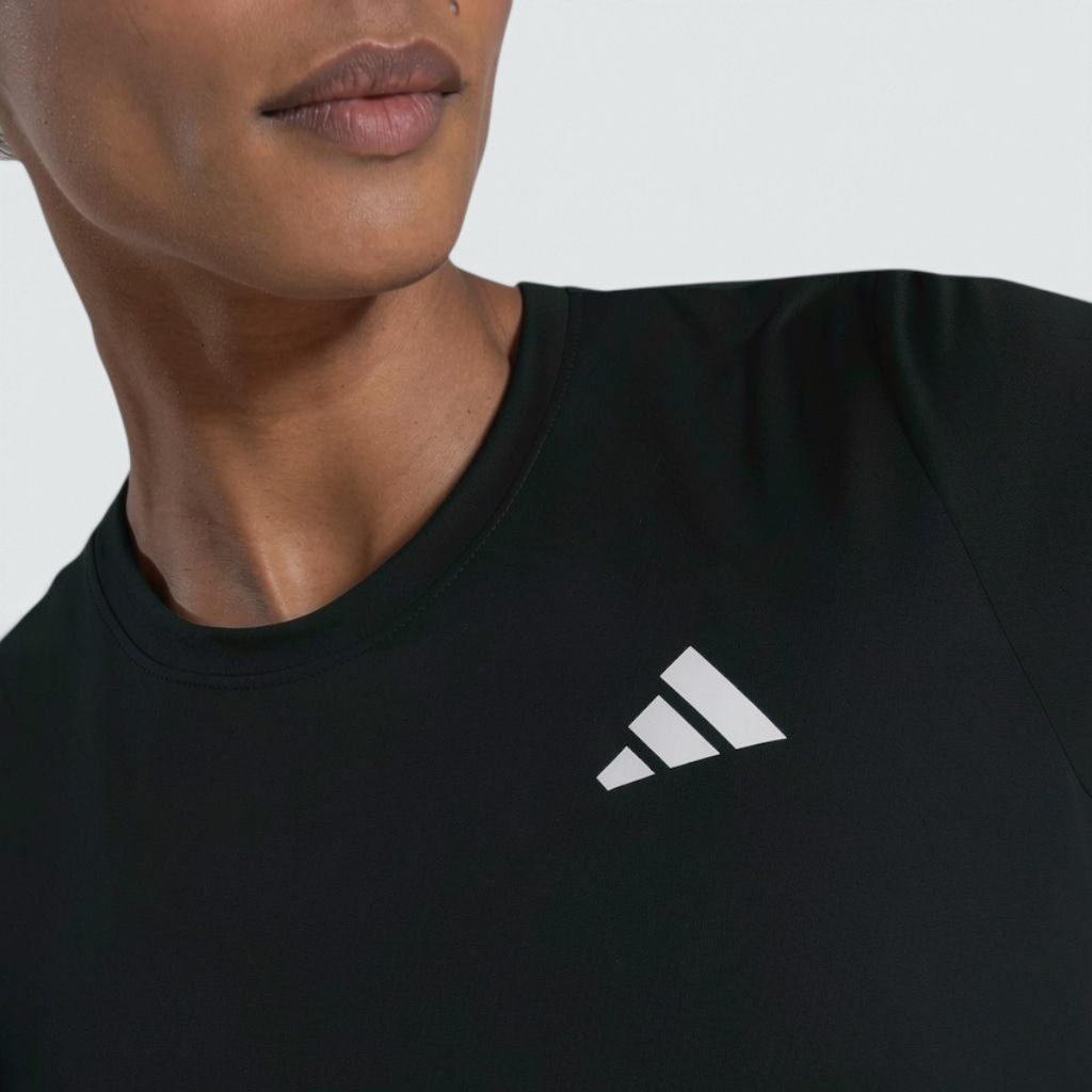 Imagem 3 do produto Camiseta adidas Treino Básica 3 Listras Poliamida Feminina