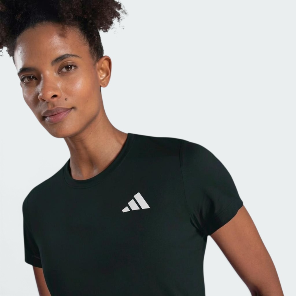 Imagem 4 do produto Camiseta adidas Treino Básica 3 Listras Poliamida Feminina