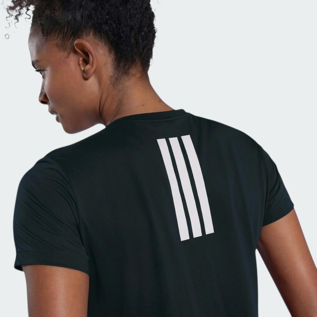 Imagem 5 do produto Camiseta adidas Treino Básica 3 Listras Poliamida Feminina